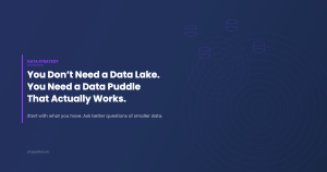 You Dont Need a Data Lake - Data Puddle That Actually Works
